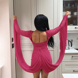 Women's Elegant Ruched Mini Dress