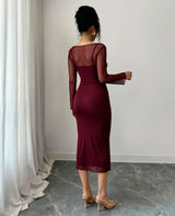 Women's  Sleeve Midi Dress