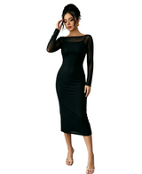 Women's  Sleeve Midi Dress