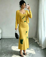Women's  Floral Midi Dress Set