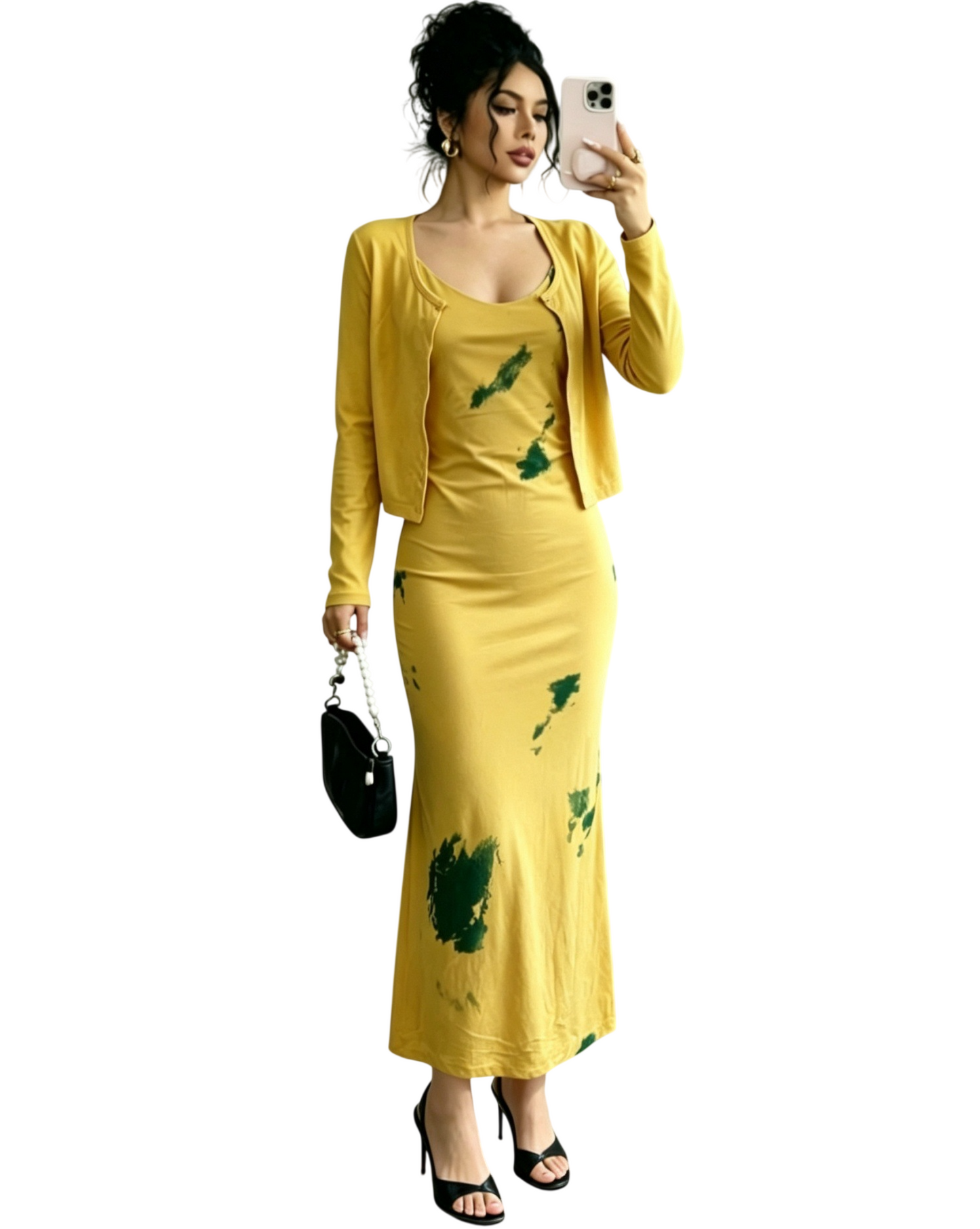 Women's  Floral Midi Dress Set