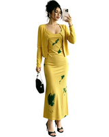 Women's  Floral Midi Dress Set