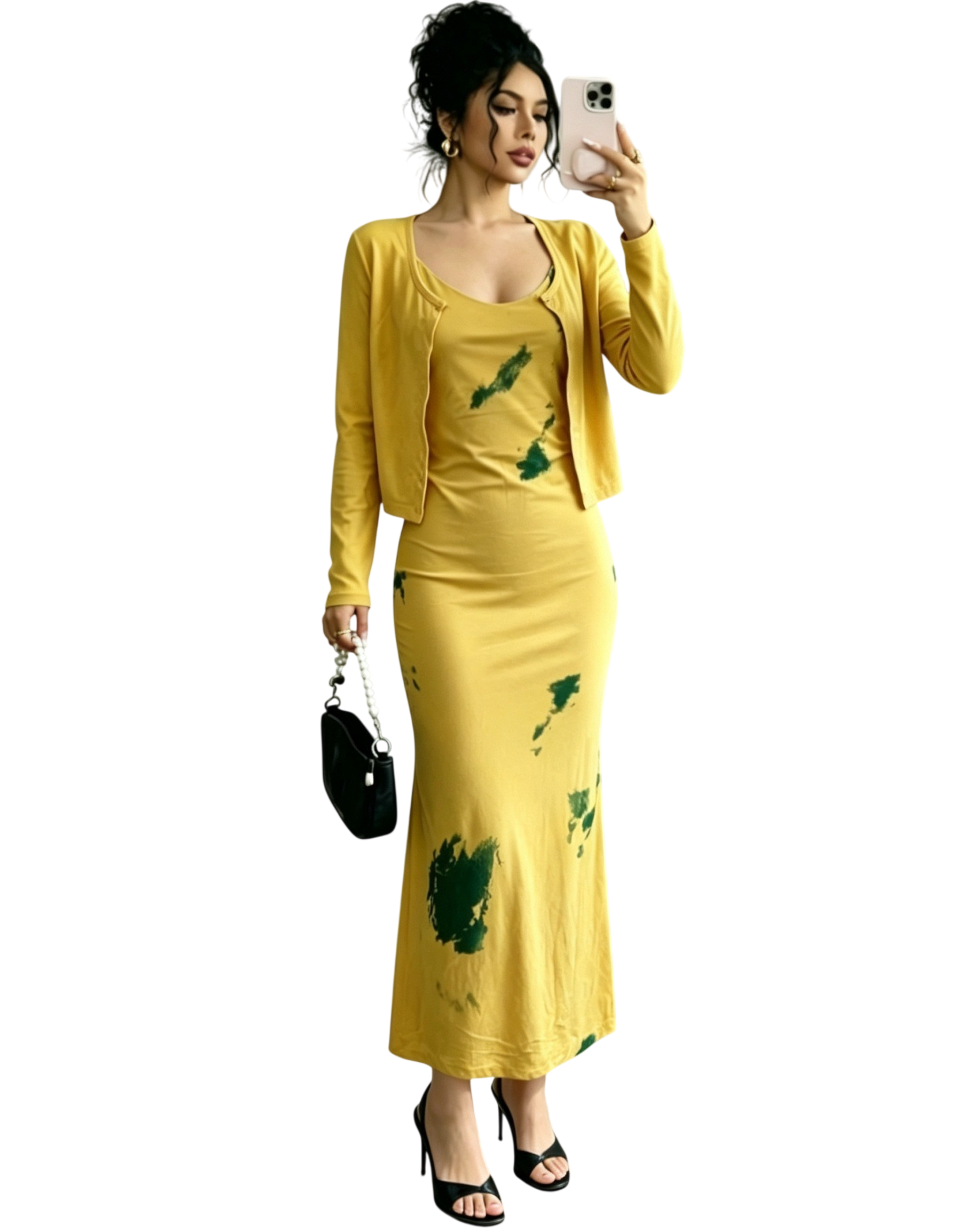 Women's  Floral Midi Dress Set