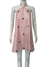 Women's Polka Dot Halter Mini Dress