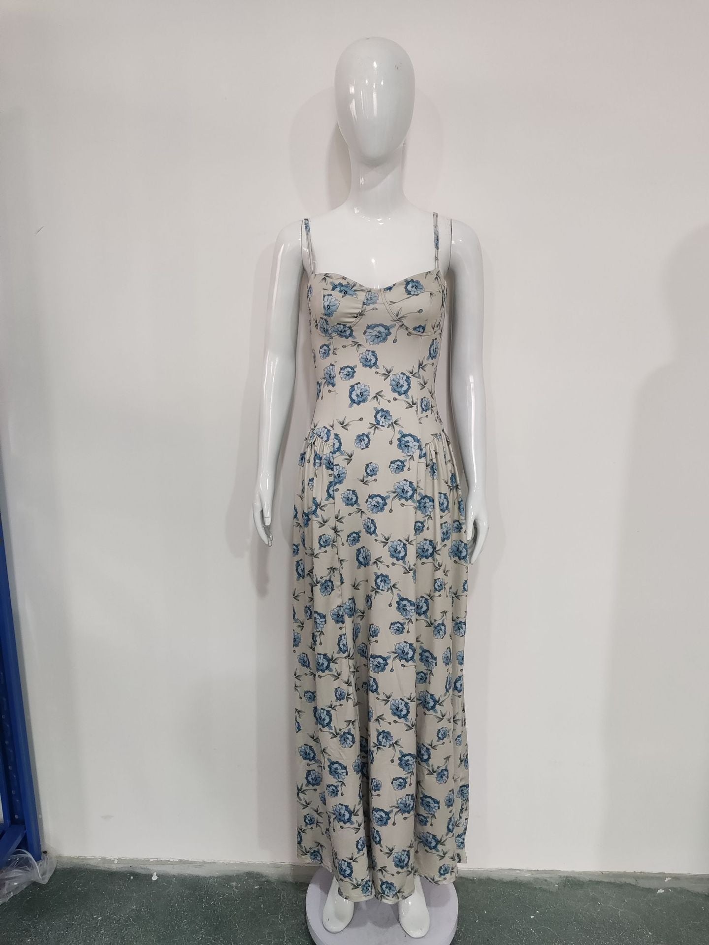 Women's  Floral Spaghetti Strap Maxi Dress