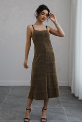 Women's Sparkly Spaghetti Strap Midi Dress