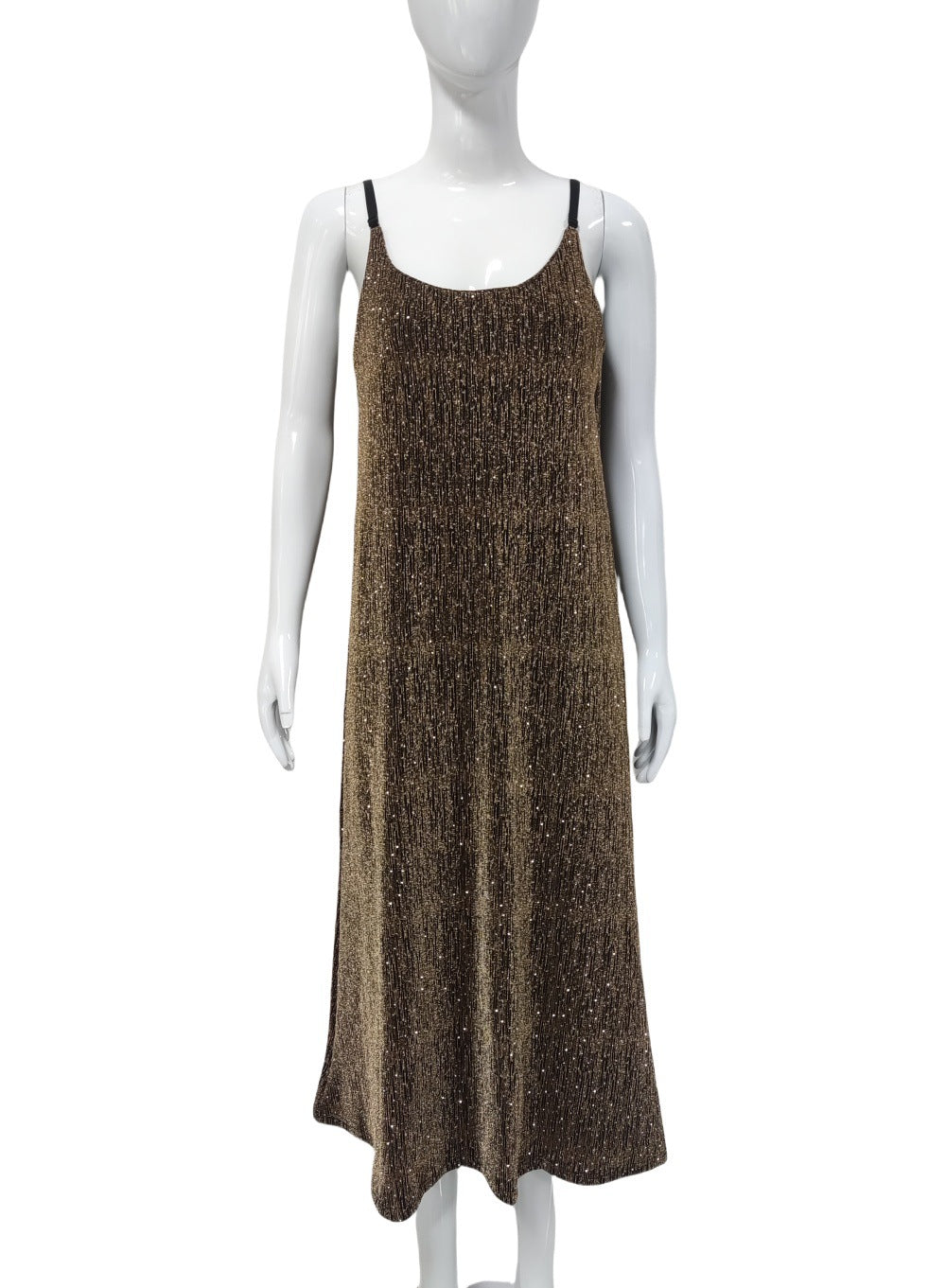 Women's Sparkly Spaghetti Strap Midi Dress