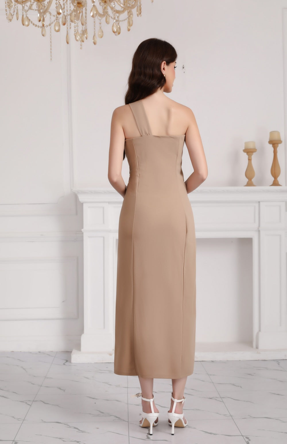 Women's One Shoulder Midi Dress