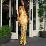 Women's Gold  Maxi Dress