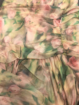 Women's Floral Mesh Maxi Dress