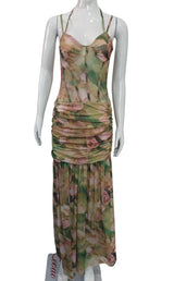 Women's Floral Mesh Maxi Dress