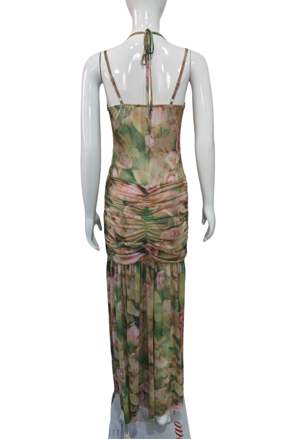 Women's Floral Mesh Maxi Dress
