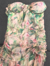 Women's Floral Mesh Maxi Dress