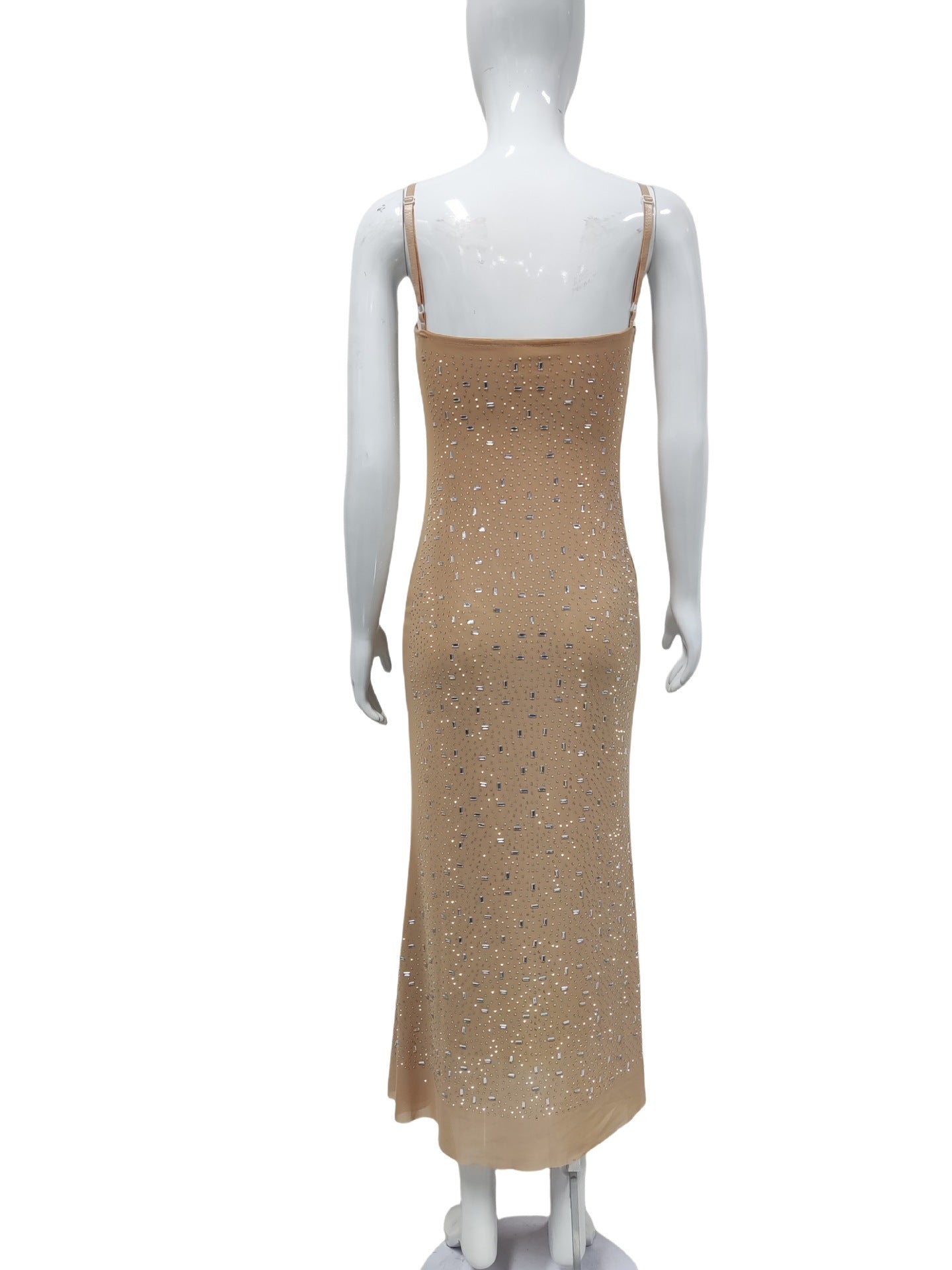 Women's Rhinestone Bodycon Midi Dress