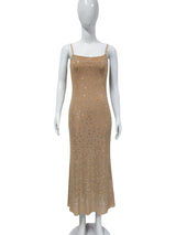 Women's Rhinestone Bodycon Midi Dress