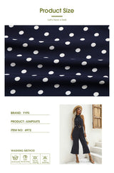 Women's Polka Dot Halter Jumpsuit