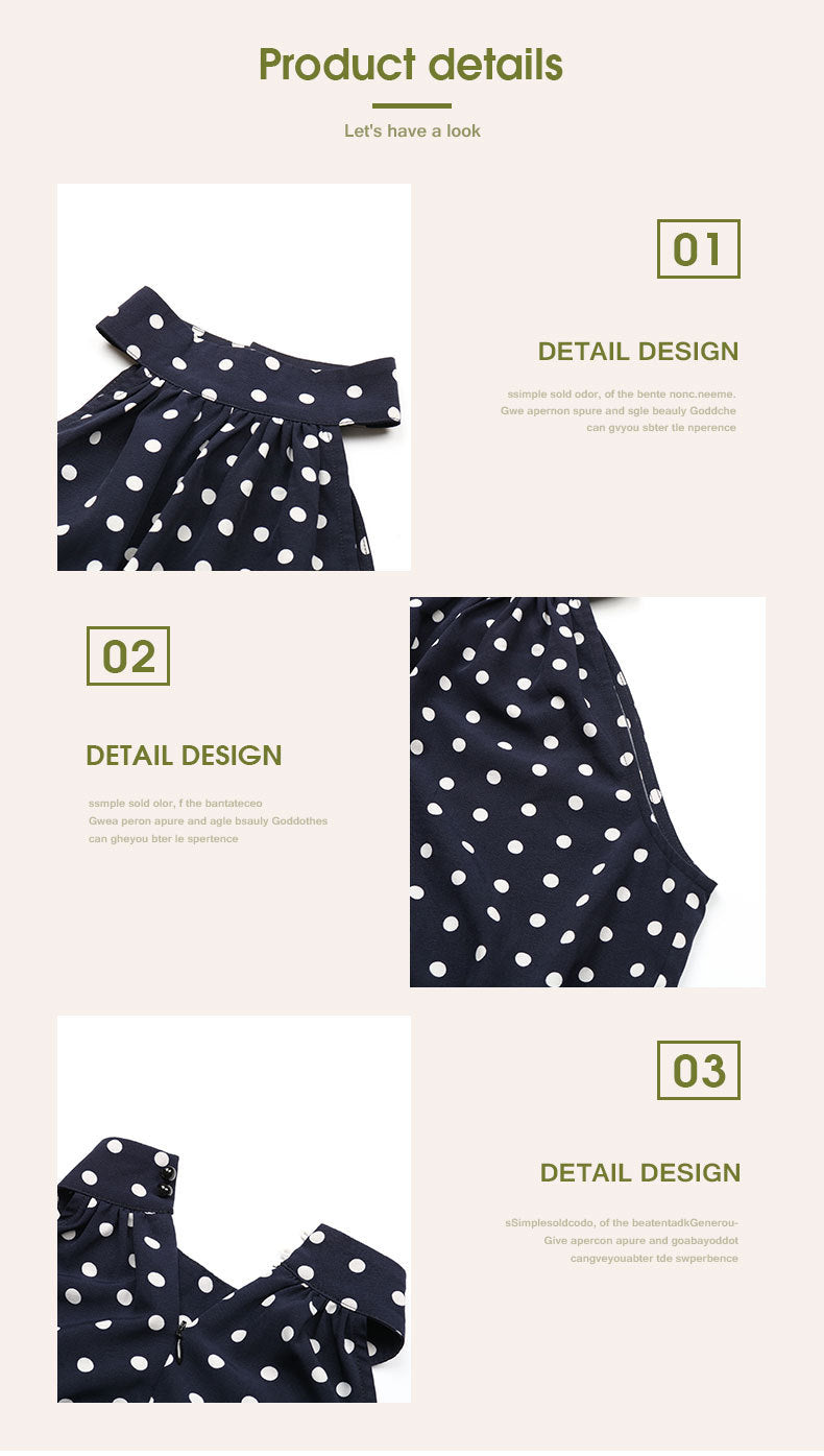 Women's Polka Dot Halter Jumpsuit