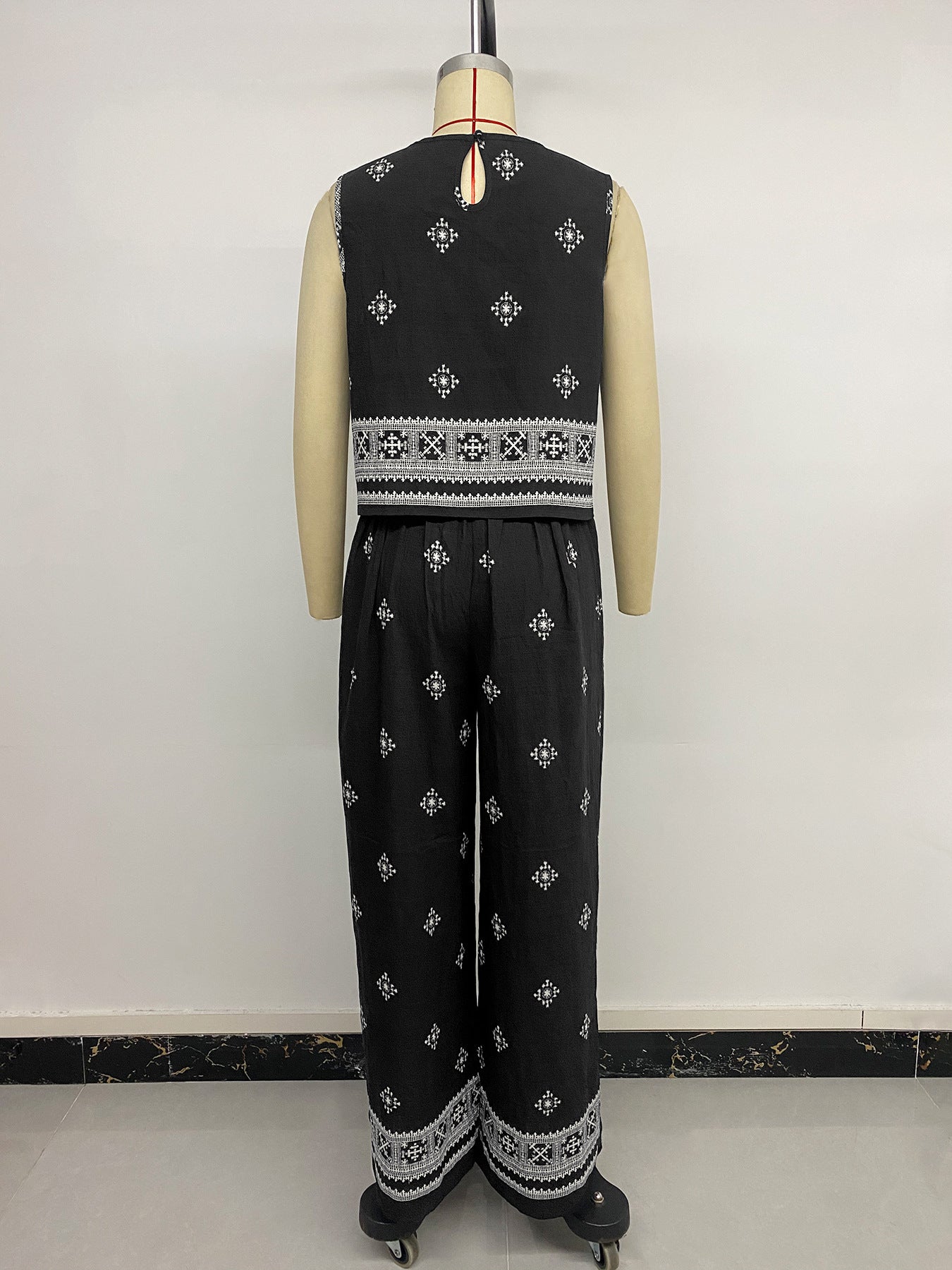 Women's Printed Wide Leg Pants Set
