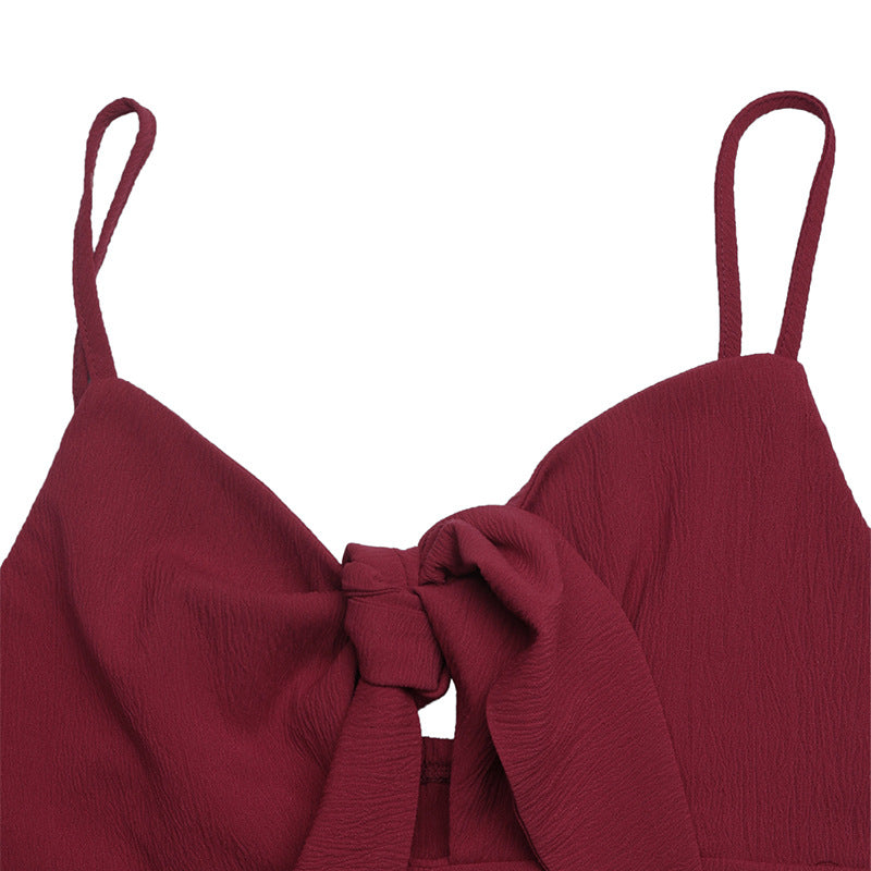 Women's Bow Front Sleeveless Romper