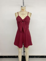 Women's Bow Front Sleeveless Romper
