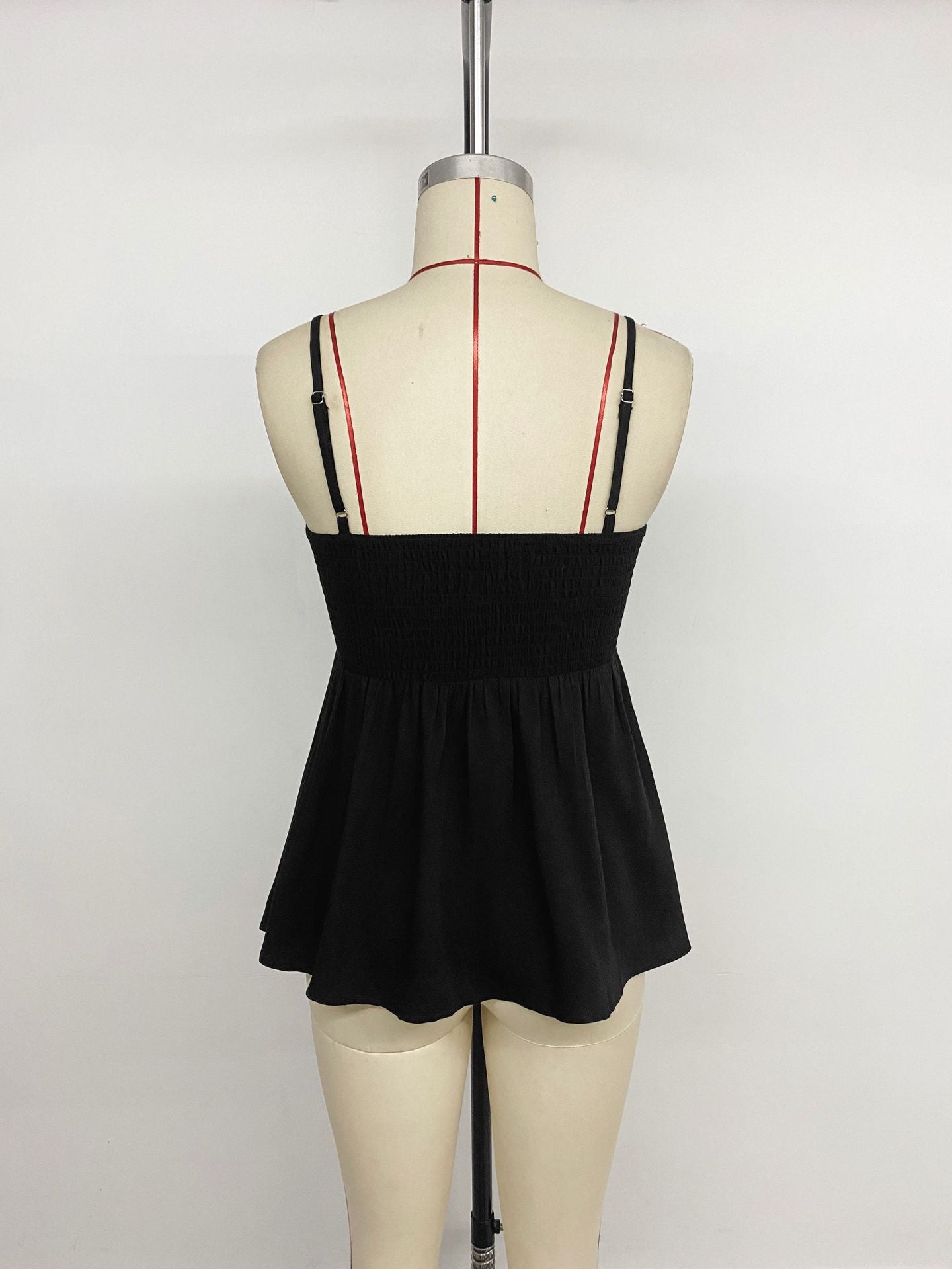 Women's Floral Embroidered Peplum Cami Top