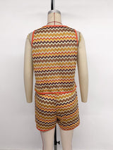 Women's Printed Tank Top & Shorts Set
