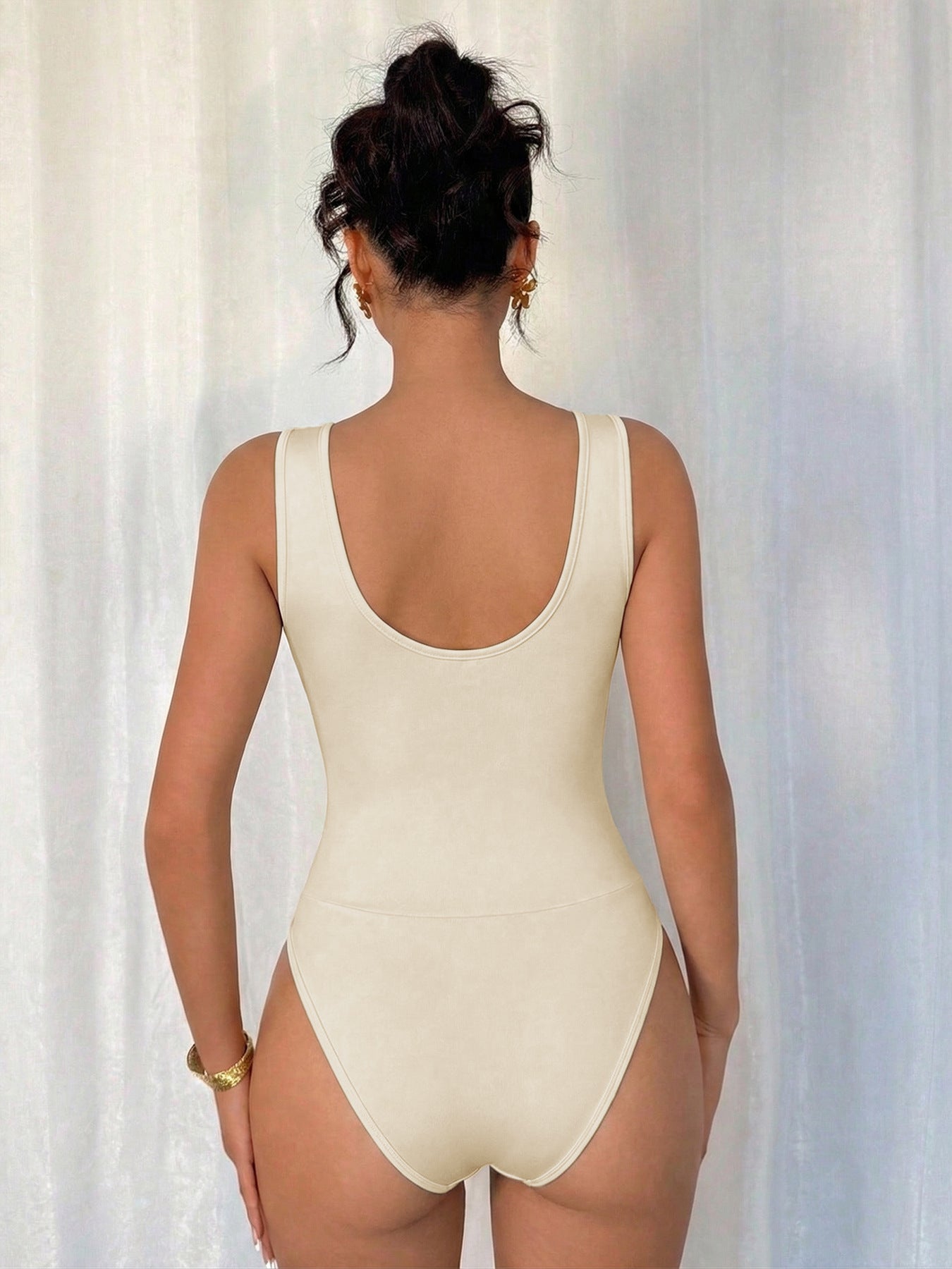 Women's Embellished Cowl Neck Romper
