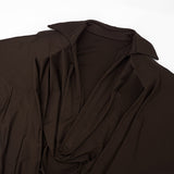 Women's Draped Cowl Neck Mini Dress