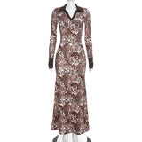 Women's Leopard Print Maxi Dress