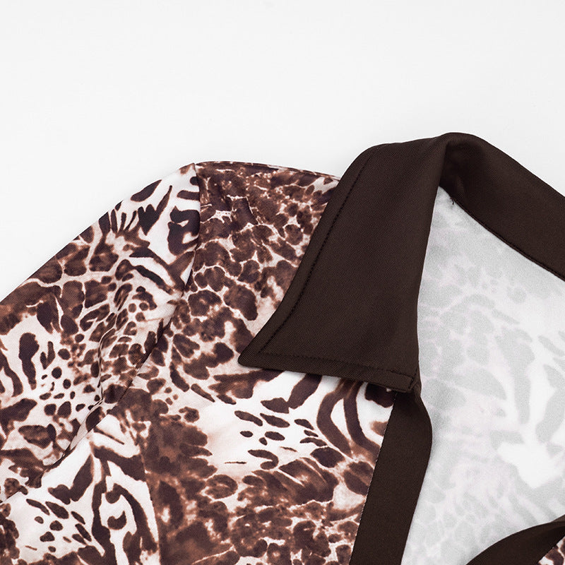 Women's Leopard Print Maxi Dress