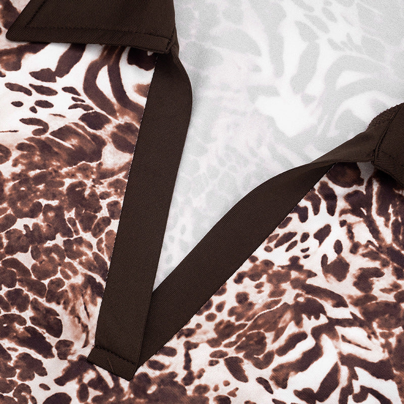 Women's Leopard Print Maxi Dress