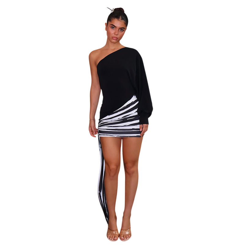 Women's One Shoulder Mini Dress