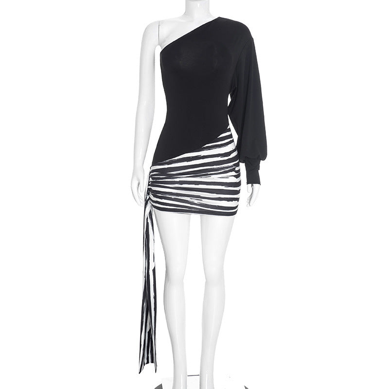 Women's One Shoulder Mini Dress