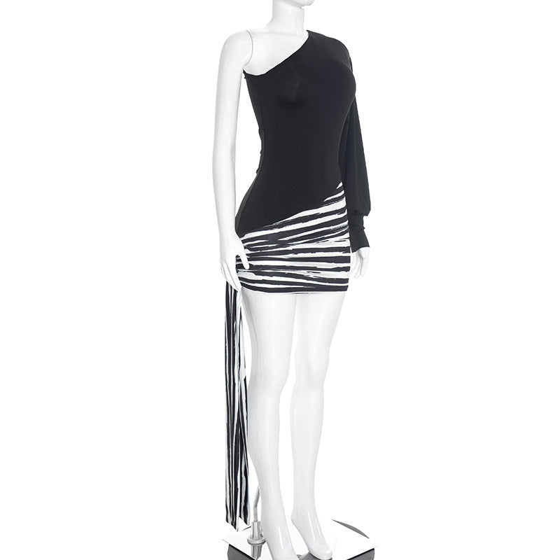 Women's One Shoulder Mini Dress
