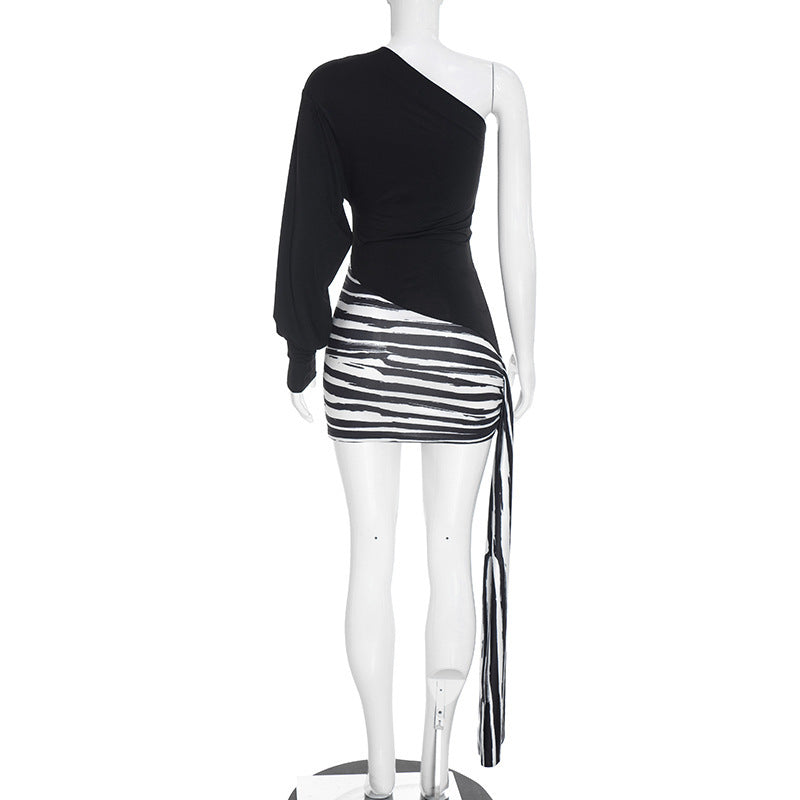 Women's One Shoulder Mini Dress