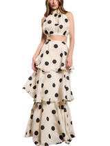 Women's Polka Dot Tiered Skirt Set