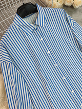 Women's Striped Button Down Maxi Dress
