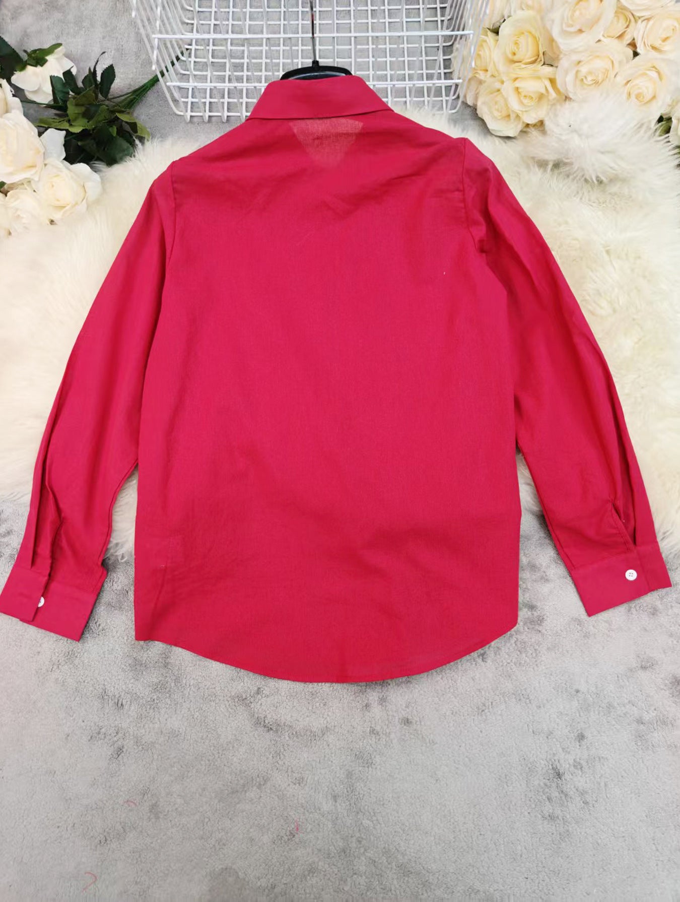 Women's Button Front Tie Waist Shirt