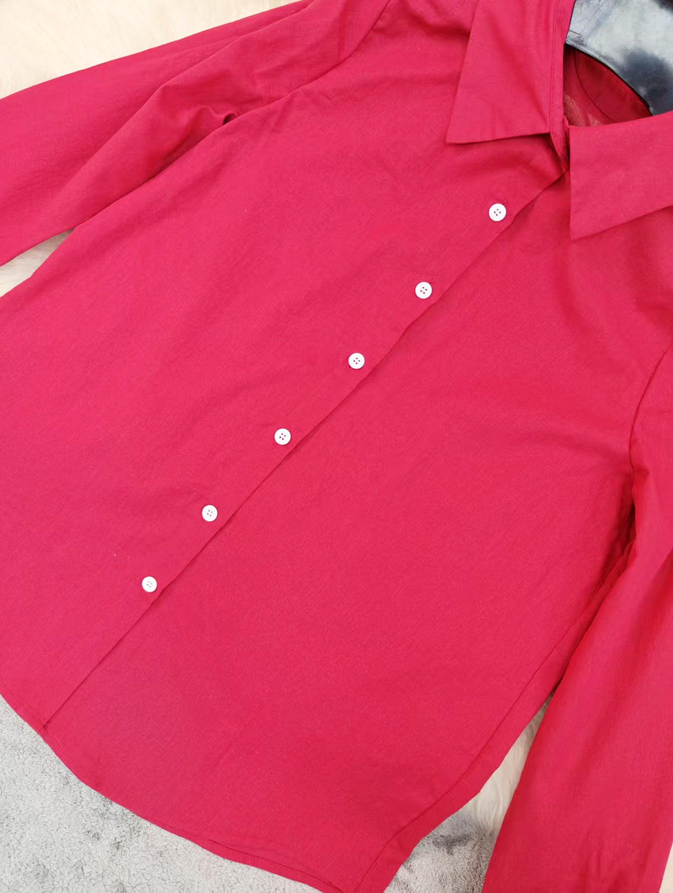 Women's Button Front Tie Waist Shirt