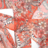 Women's Floral Tie Front Crop Top