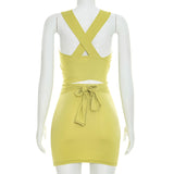 Women's Cutout Ruched Mini Dress