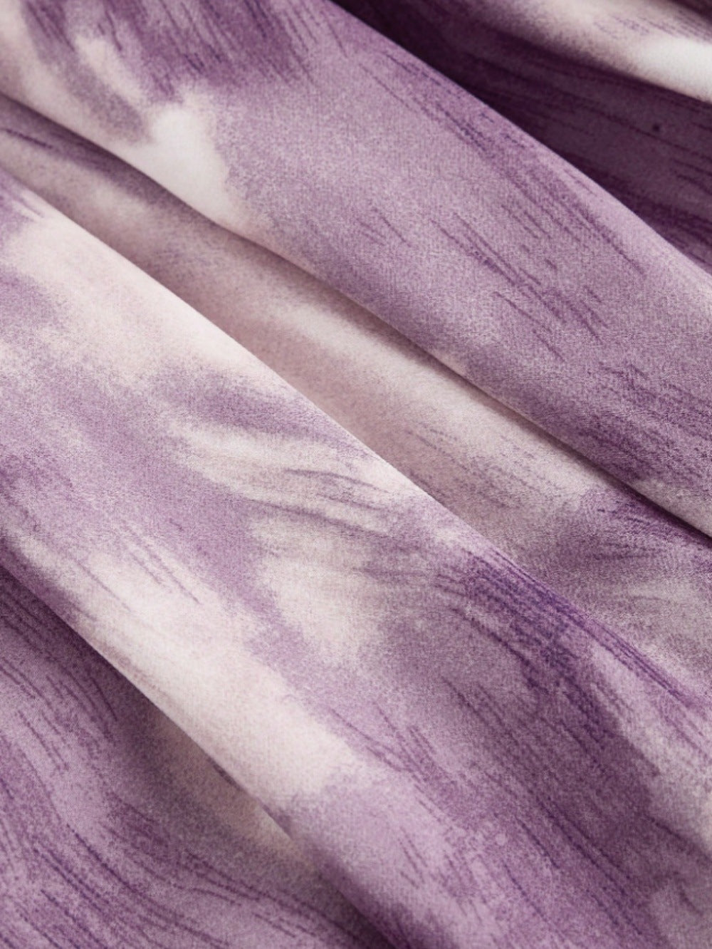 Women's Purple Tie-Dye Halter Mini Dress