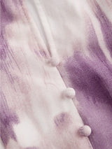 Women's Purple Tie-Dye Halter Mini Dress