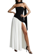 Women's Strapless Split Maxi Dress