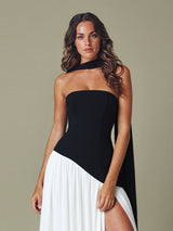 Women's Strapless Split Maxi Dress