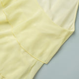 Women's Yellow Halter Ruffle Mini Dress