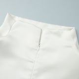 Women's Satin Lace Trim Sleeveless Dress