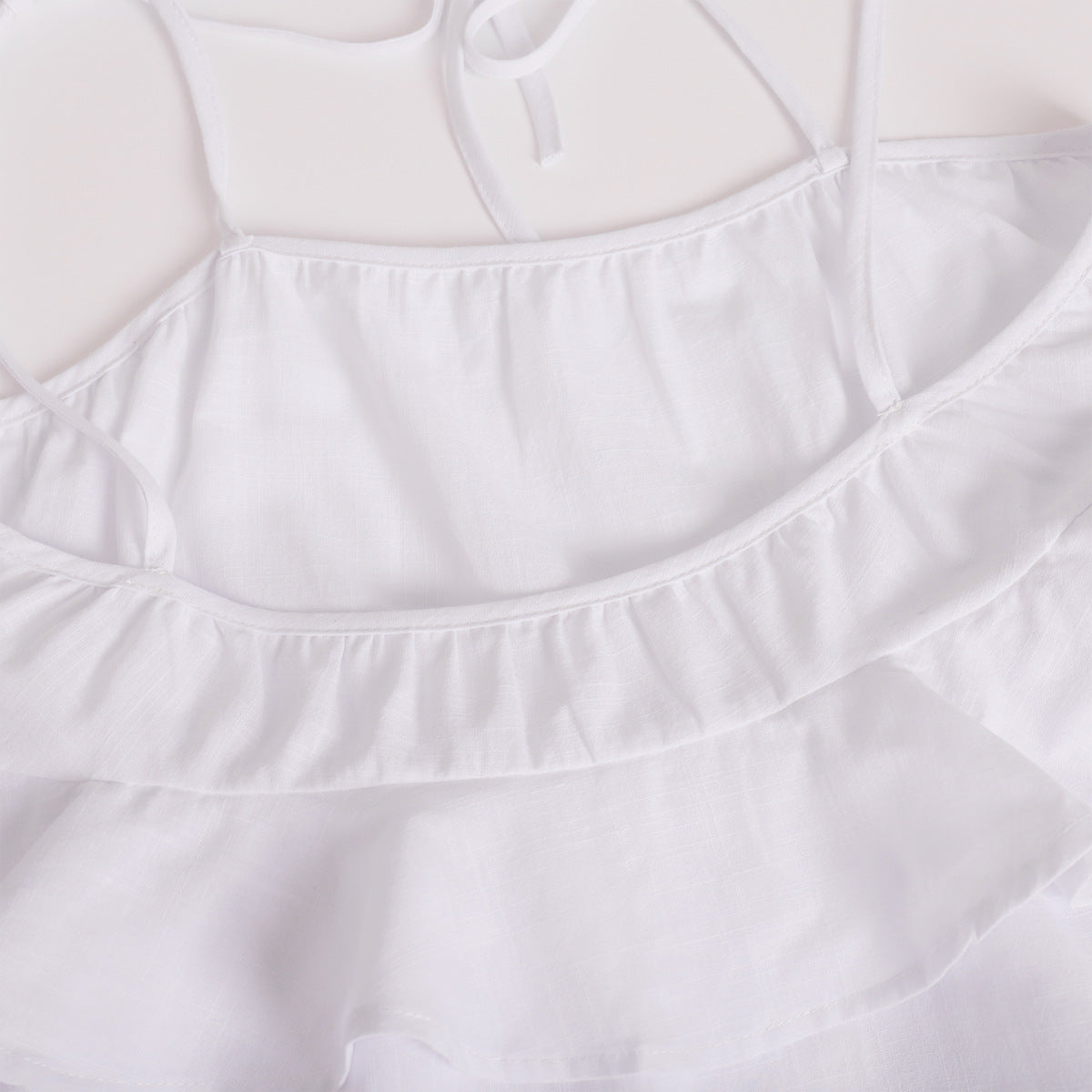 Women's Spaghetti Strap Ruffle Mini Dress