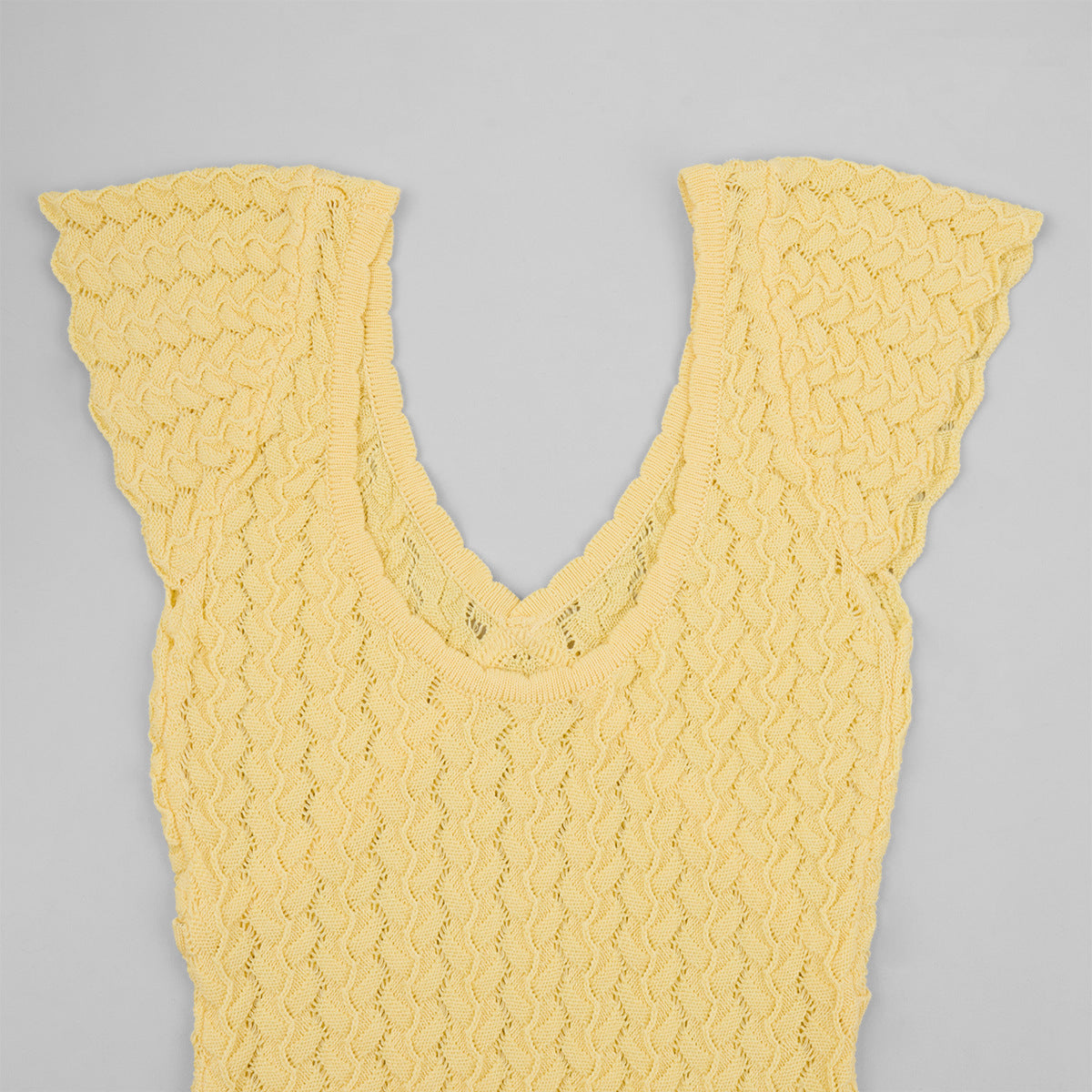 Women's Crochet Knit Short Sleeve Maxi Dress
