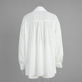 Women's Striped Button Front Shirt & Shorts Set